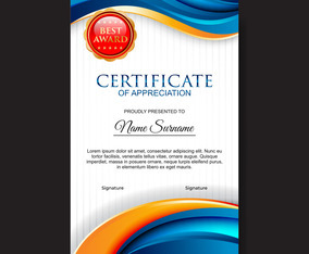 Colorful Children Themed Certificate Of Appreciation Template Vector ...