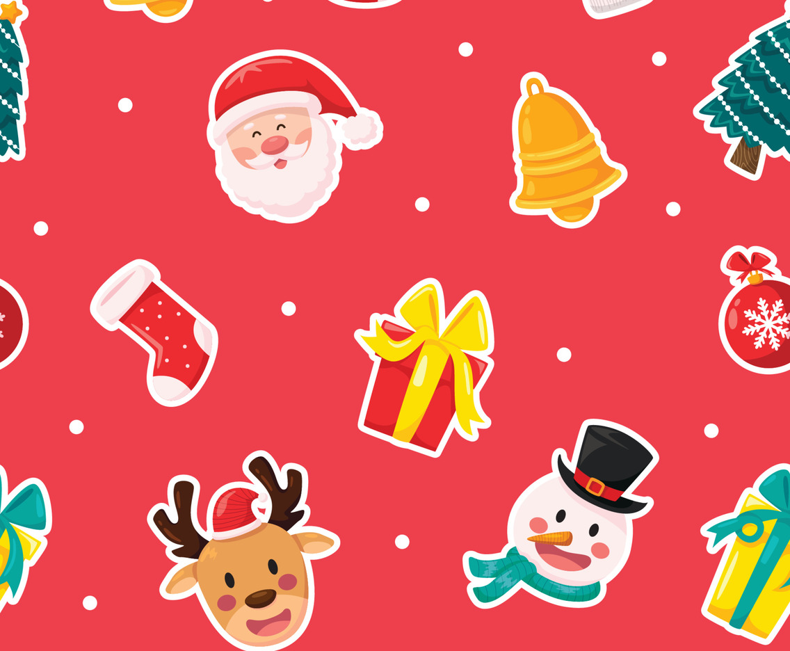 Christmas Seamless Pattern Background