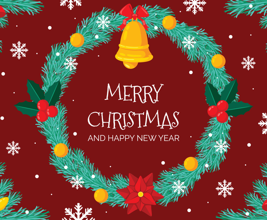 Christmas Wreath Background
