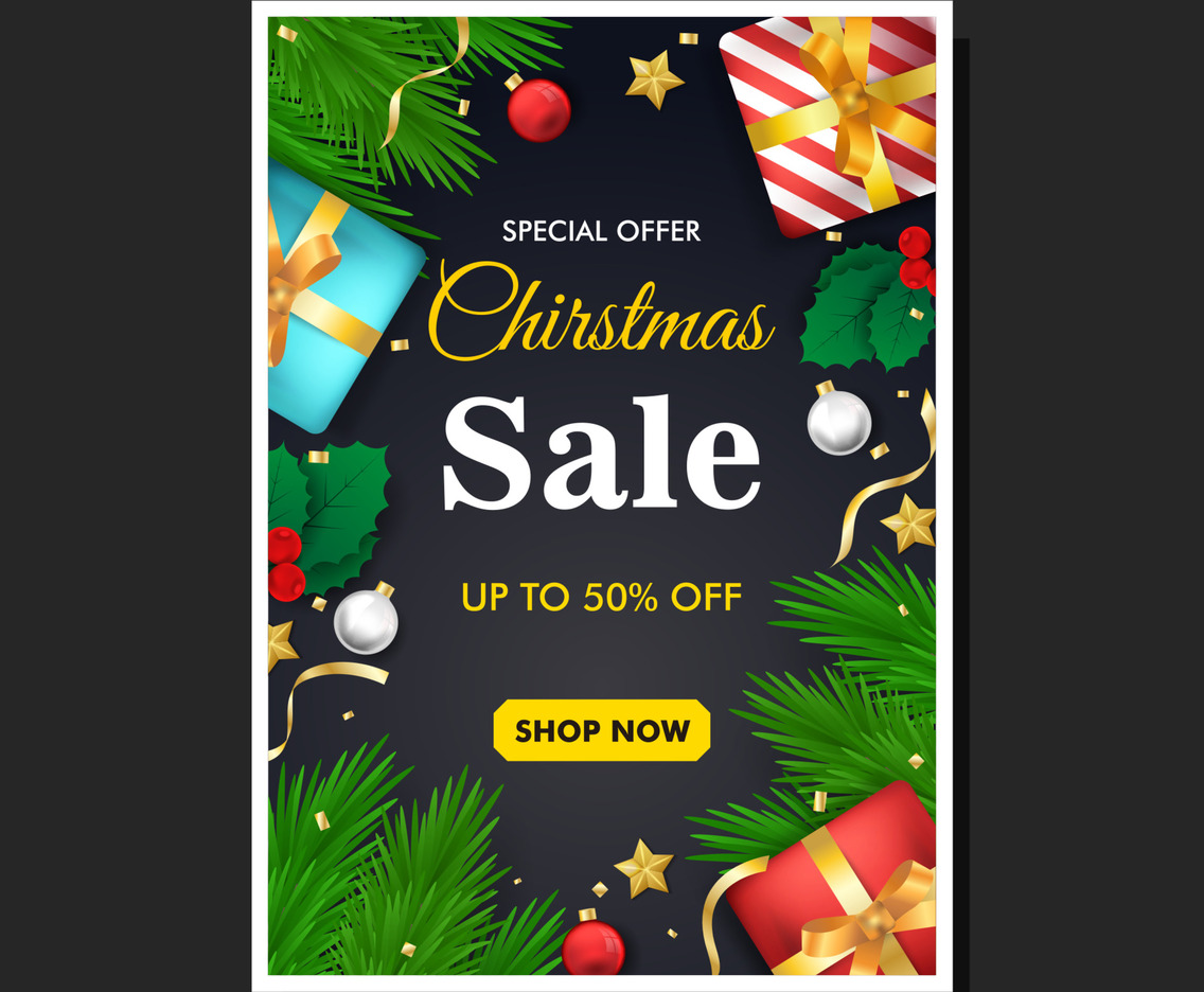 Christmas Sale Poster Template