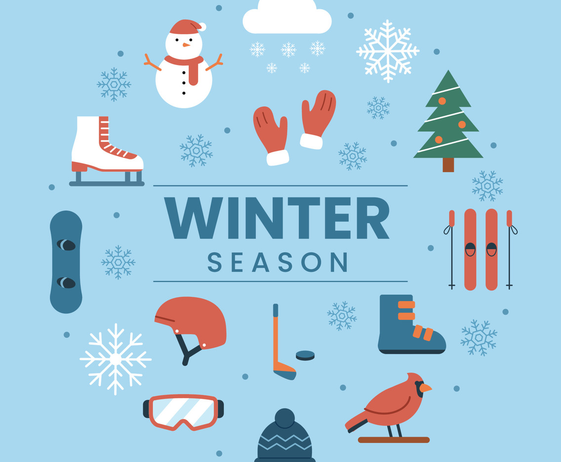 Winter Outdoor Activity Icon Set