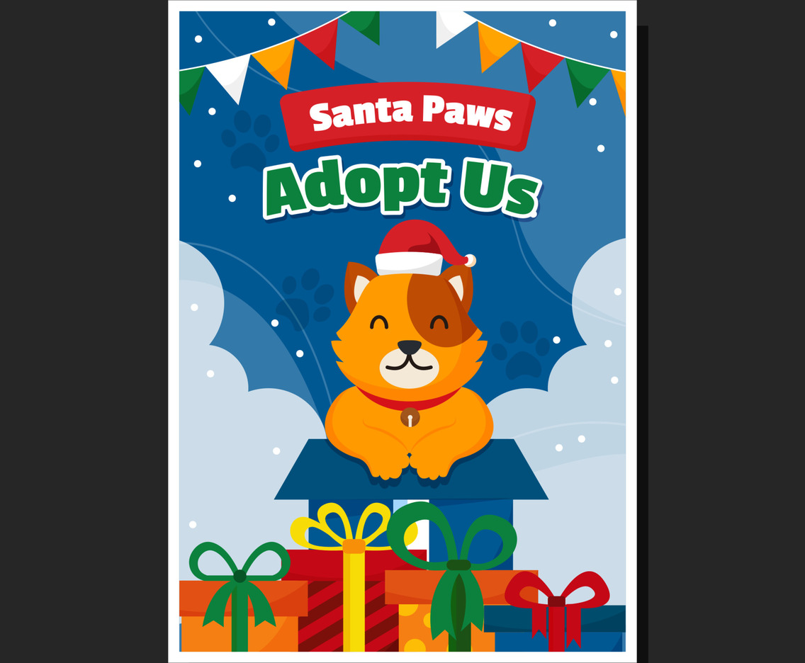 Santa Paws Adoption Poster