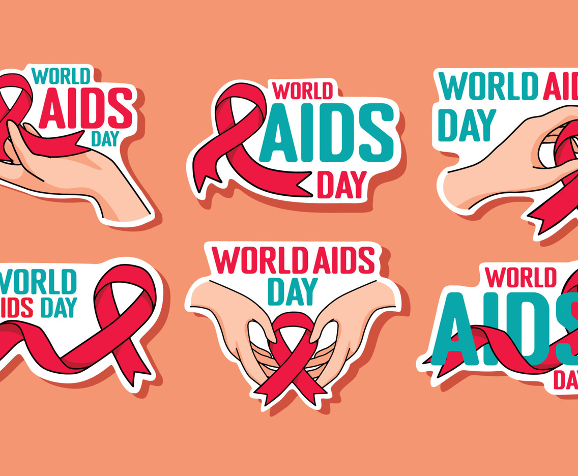 World Aids Day Stickers Set