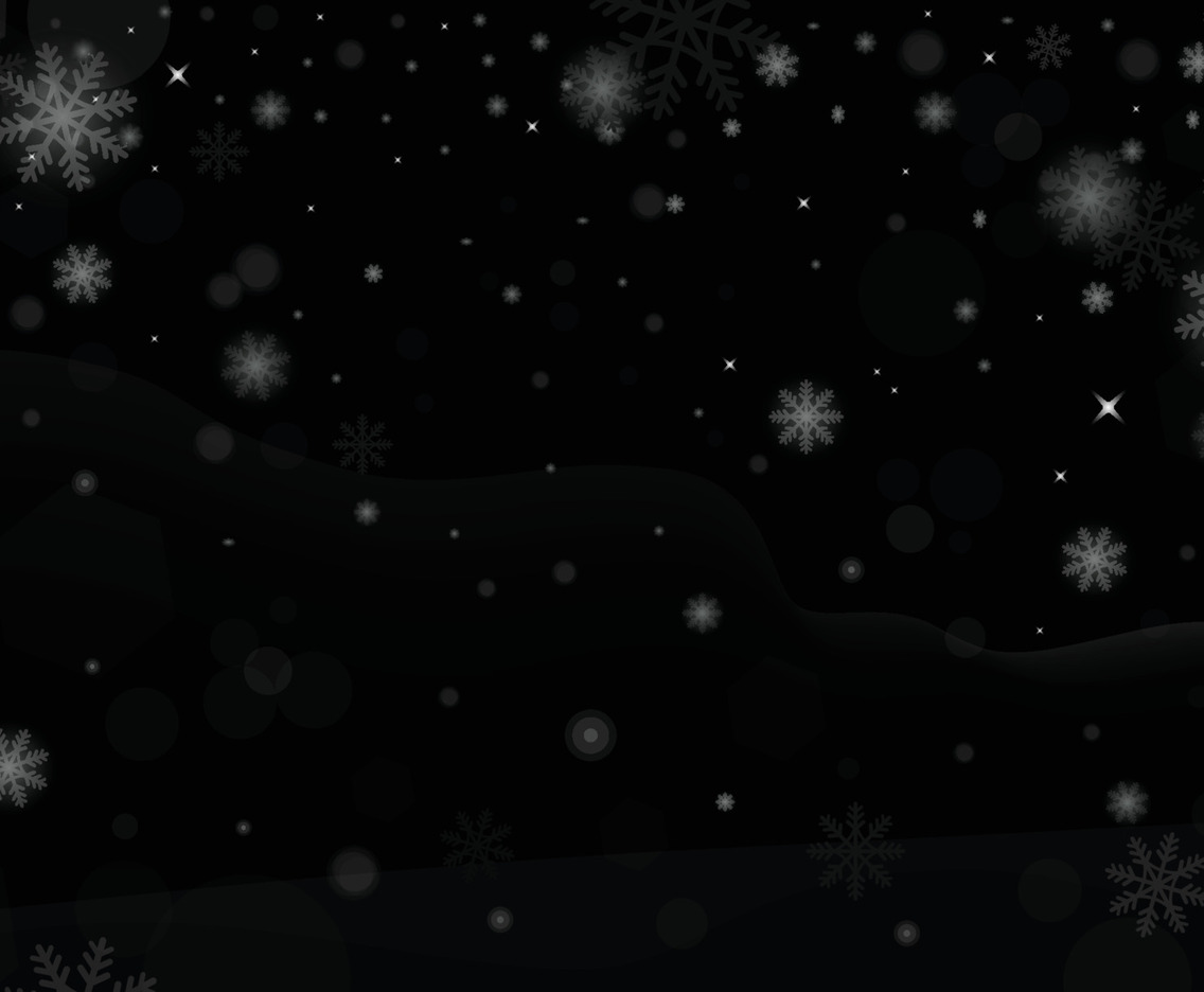 Background of Snowflakes at Night