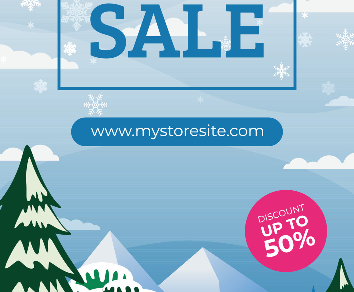 Winter Sale Poster Template