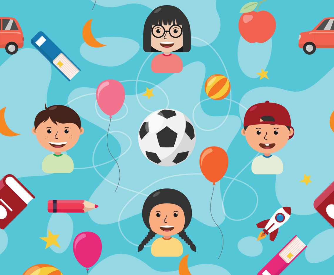Children Day Cute Seamless Pattern