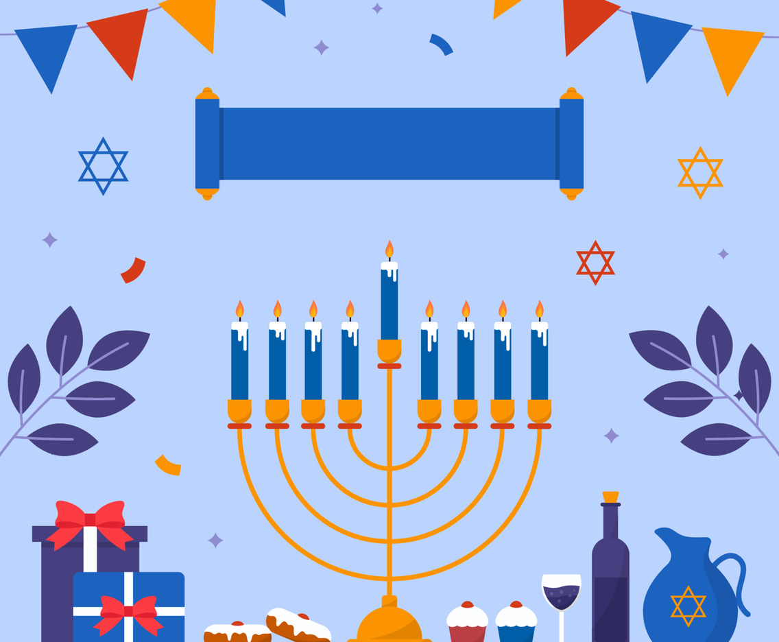 Hanukkah Celebration Day Background Design
