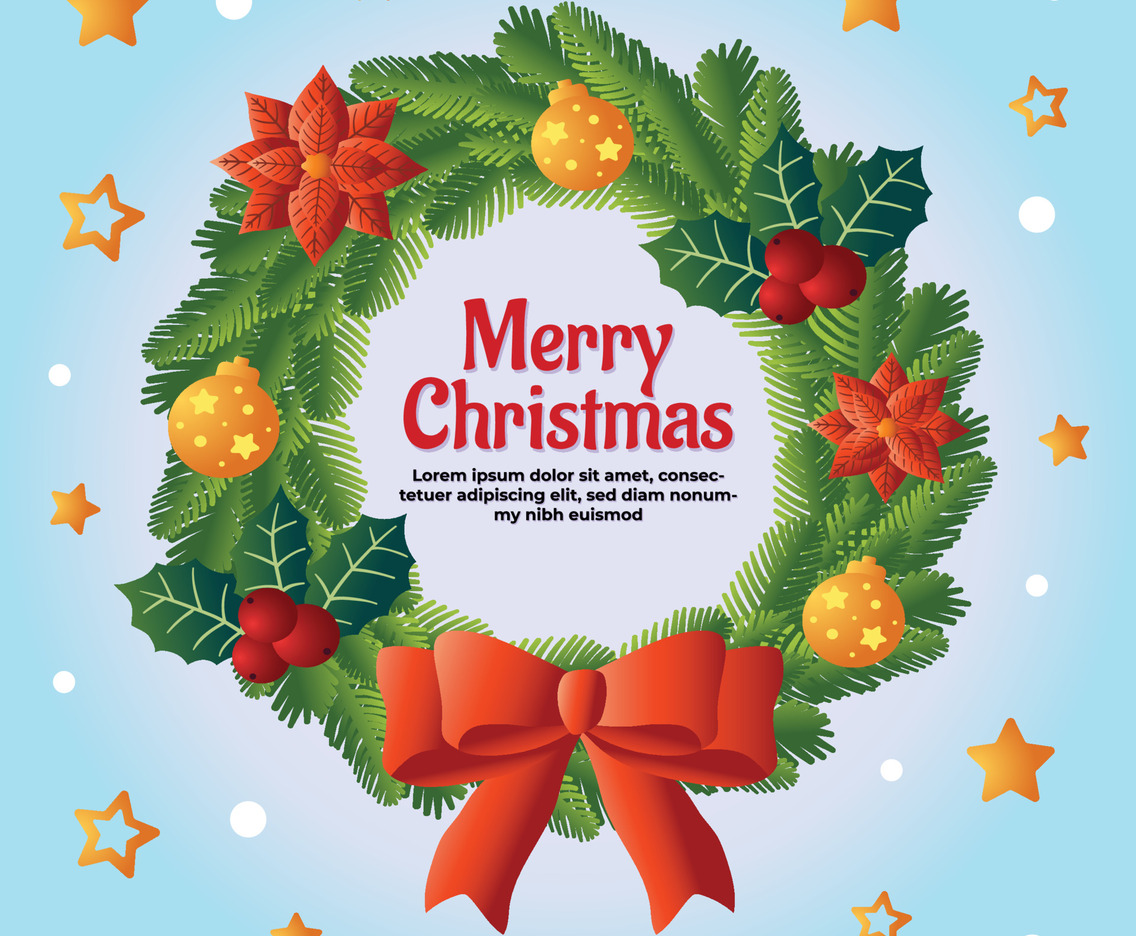 Wreath Christmas Background