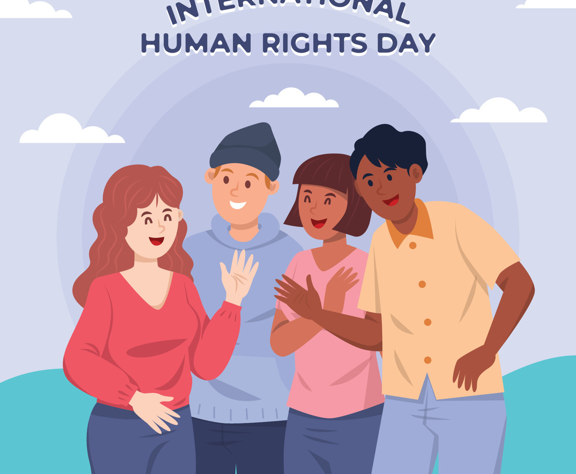 People Gather Celebrate Human Rights Day