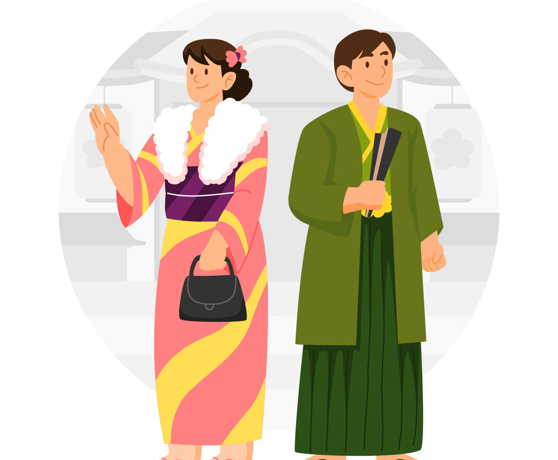 Japanese Coming of Age Day Couple Concept