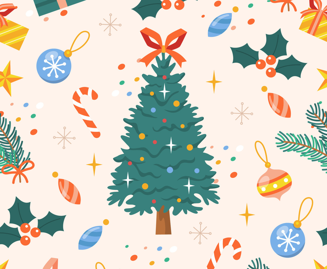 Christmas Theme Seamless Pattern