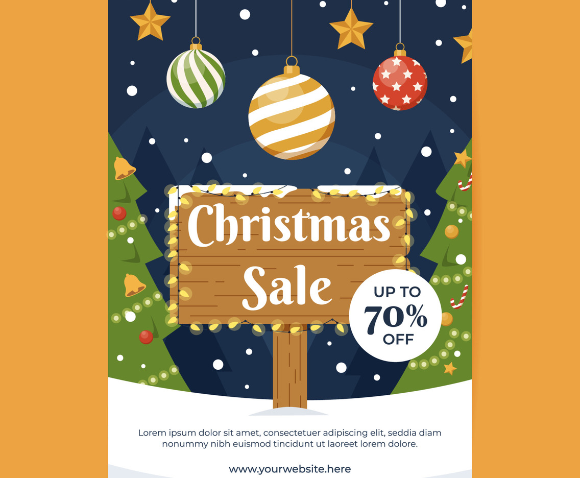 Christmas Sale Poster Template