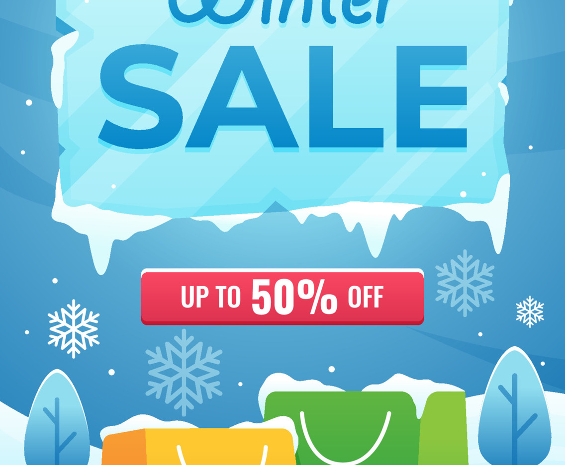 Winter Sale Poster Promotion Template