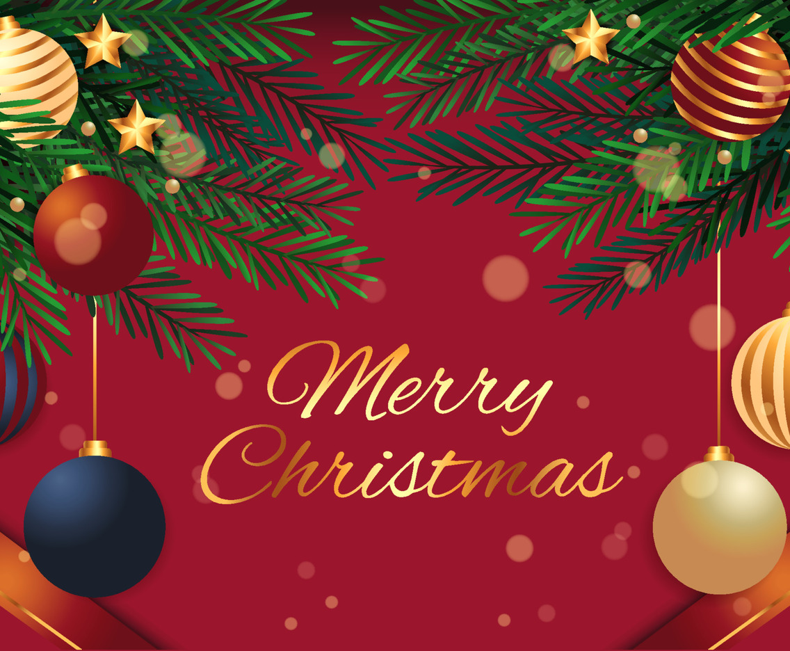 Wreath With Red And Gold Ornaments