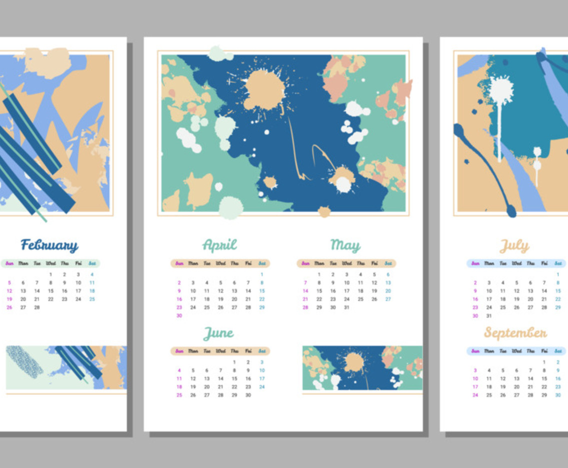 Abstract Modern Impressionism Painting 2023 Calendar