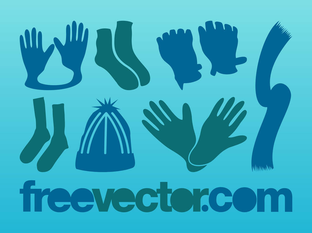 Winter Clothes Vectors