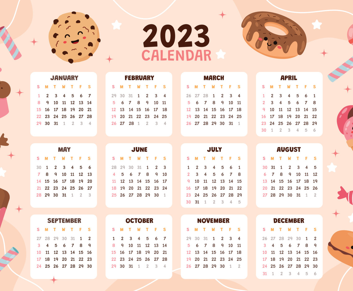 Cute Calendar 2023 Template