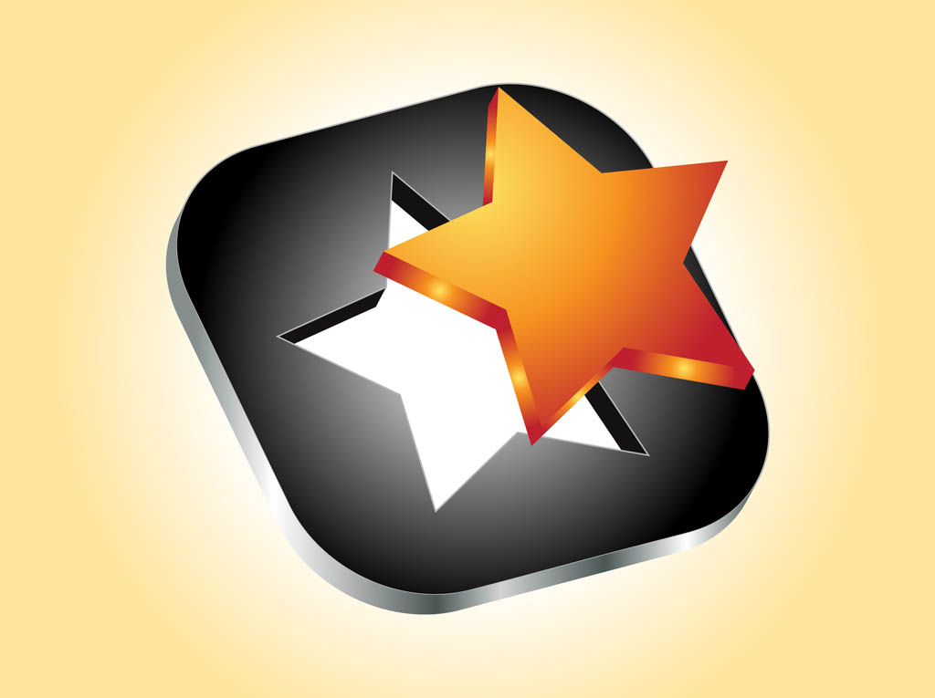 3 D Star Icon Vector Art Graphics Freevector