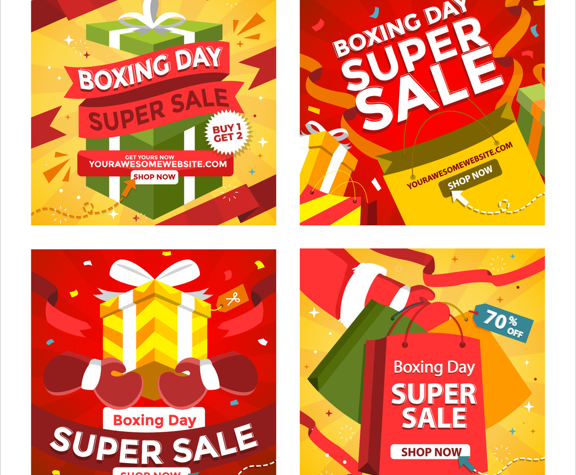 Boxing  Day Super Sale Social Media Post