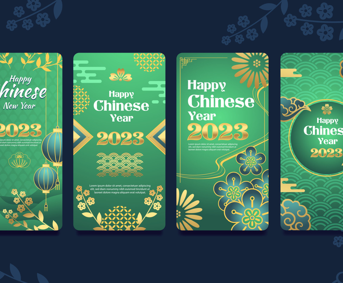 Jade Green Chinese New Year Social Media Generic Template
