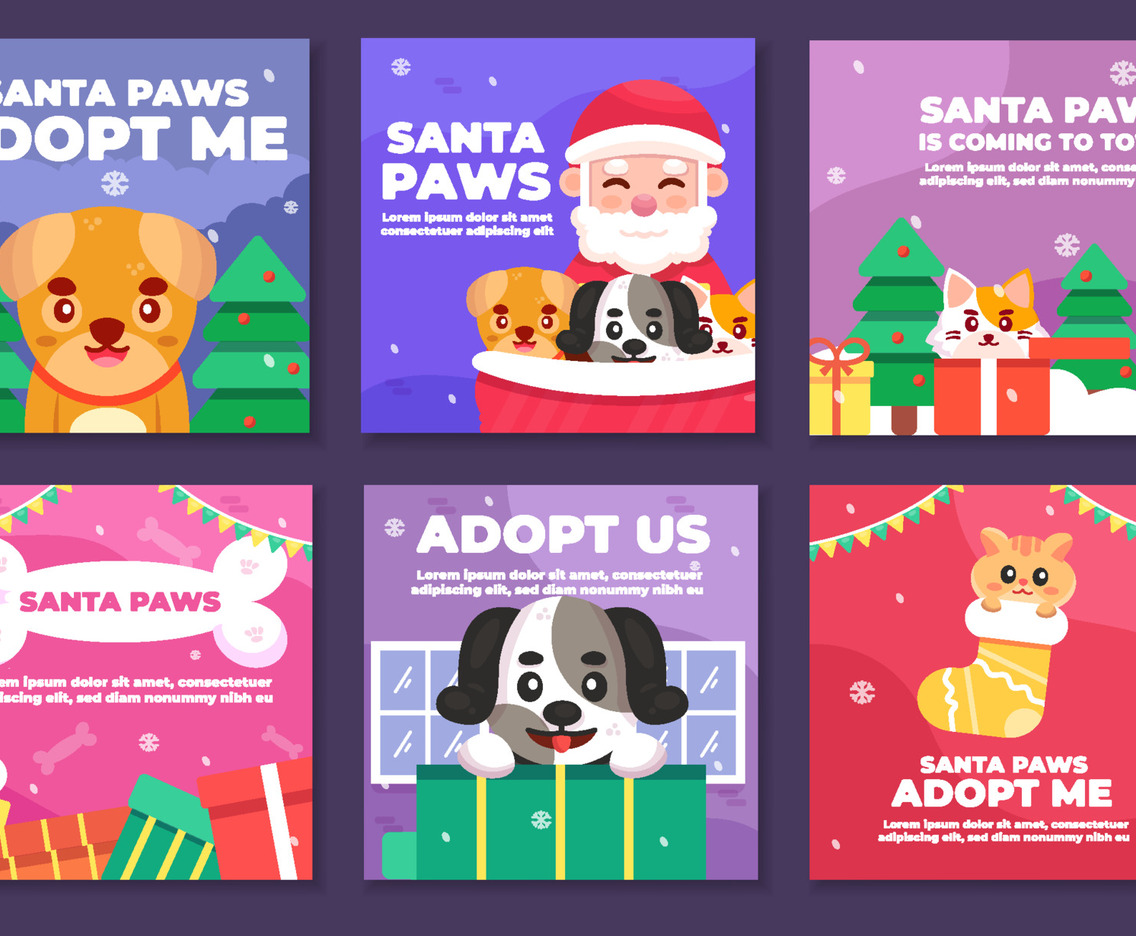 Santa Paws Adoption Social Media