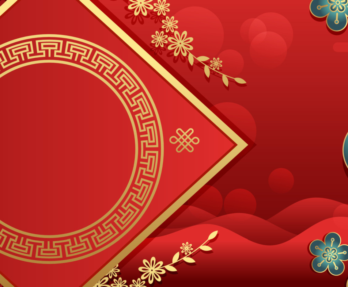 Deep Red Chinese New Year Background