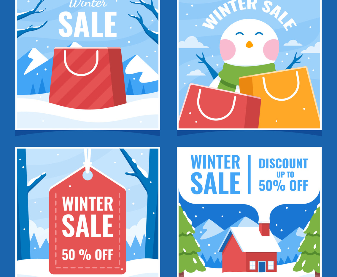 Winter Sale Social Media Post Template