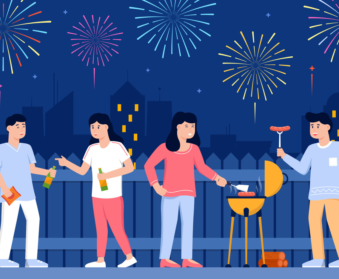 New Year BBQ Party Concept
