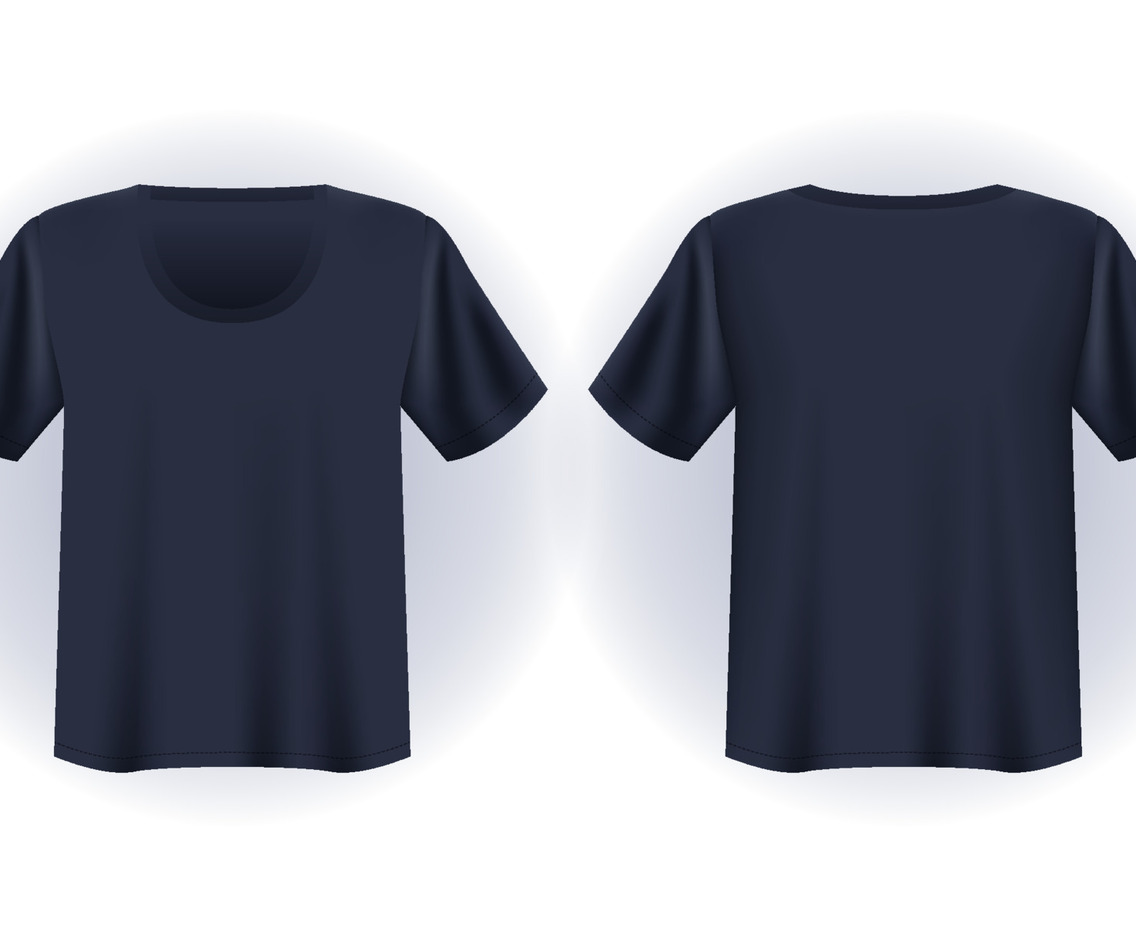 3D Scoop Neck T Shirt Mock Up