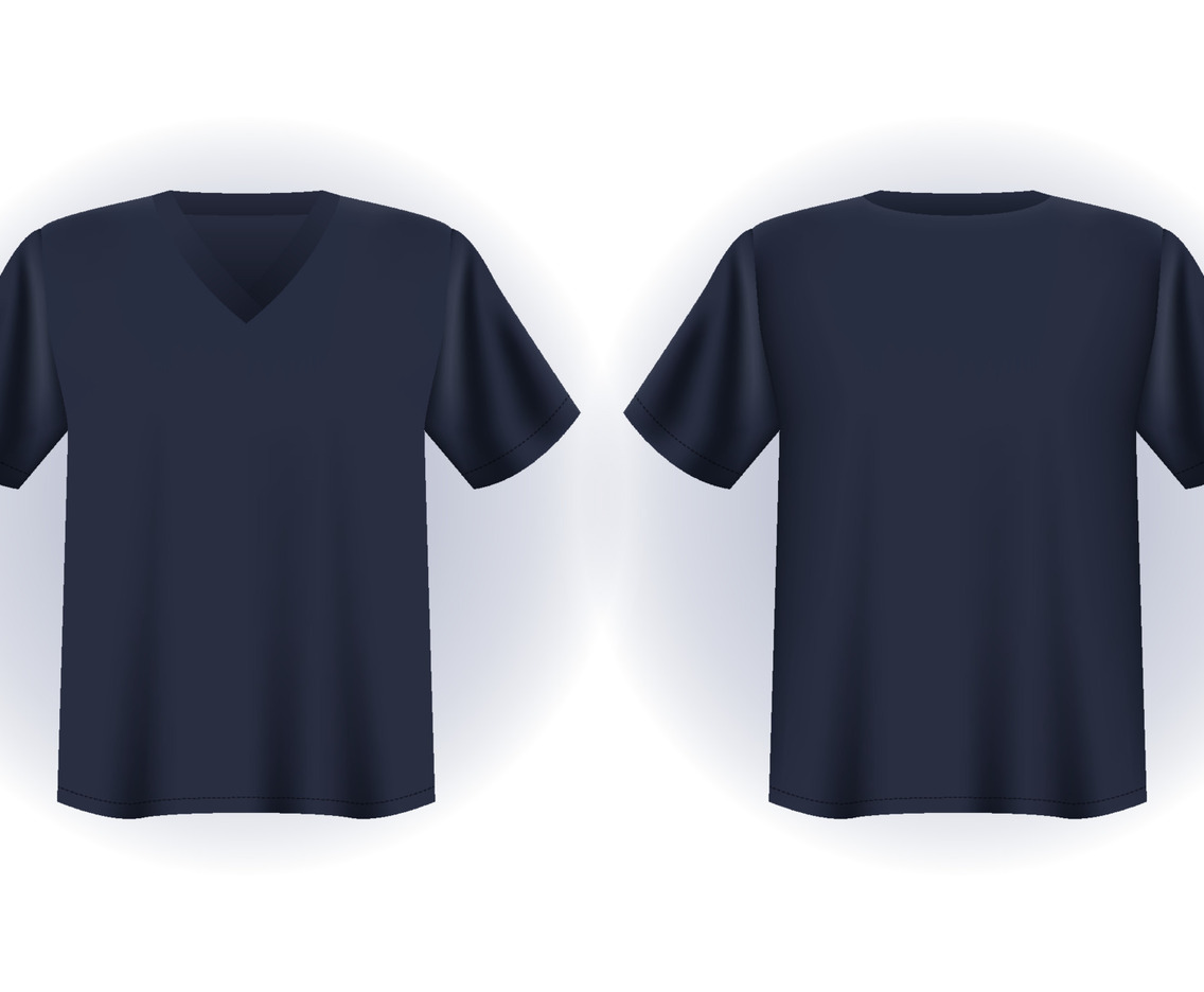 3D Black V Neck T Shirt Mock Up