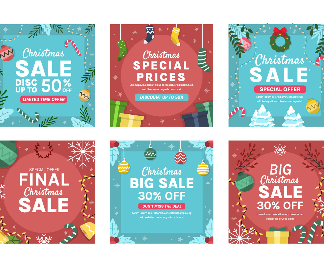 Red And Blue Christmas Sale