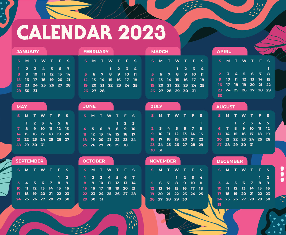 Calendar 2023 Abstract Template
