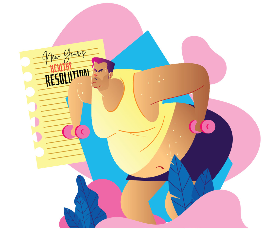 Healthy Lifestyle Resolution with Gym