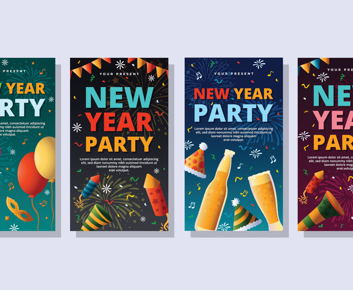 New Year Party Social Media Posts