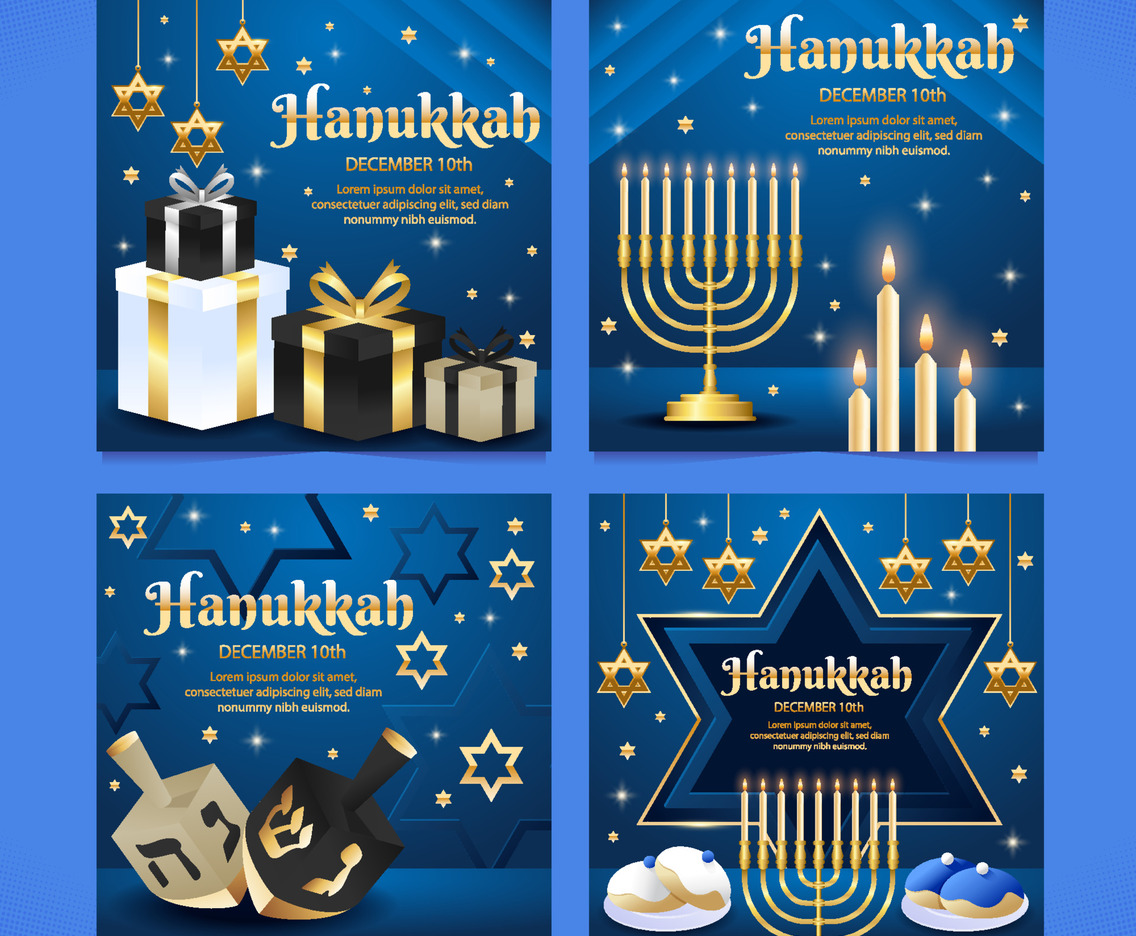 Celebrated Hanukkah Social Media Template