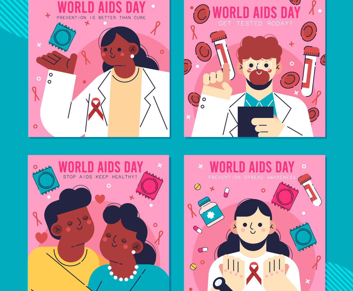 Stay Alert For AIDS Social Media Templates