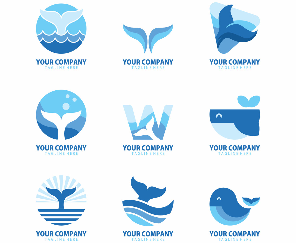 Creative Whale Logo Design Collection For Company