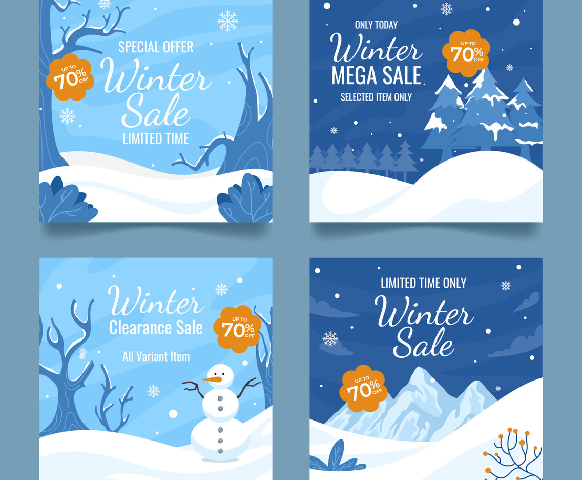 Winter Sale Social Media Banner Template