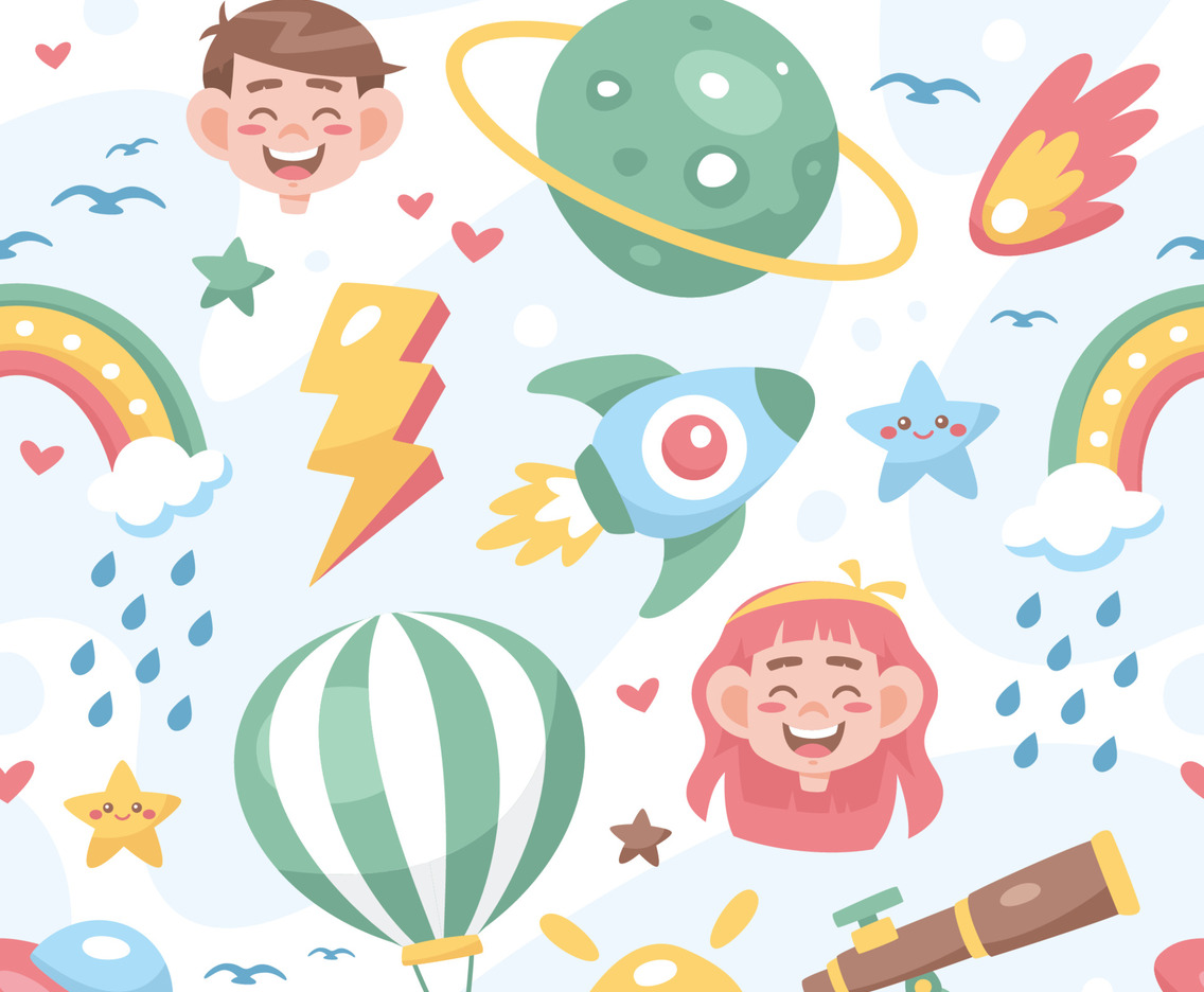 Children's Day Seamless Background