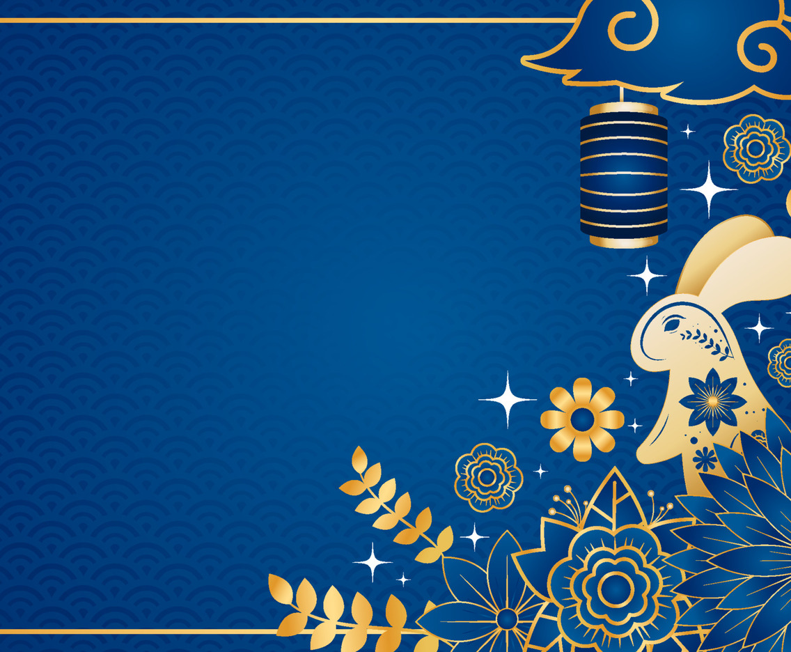 Luxury Chinese New Year of Water Rabbit Background