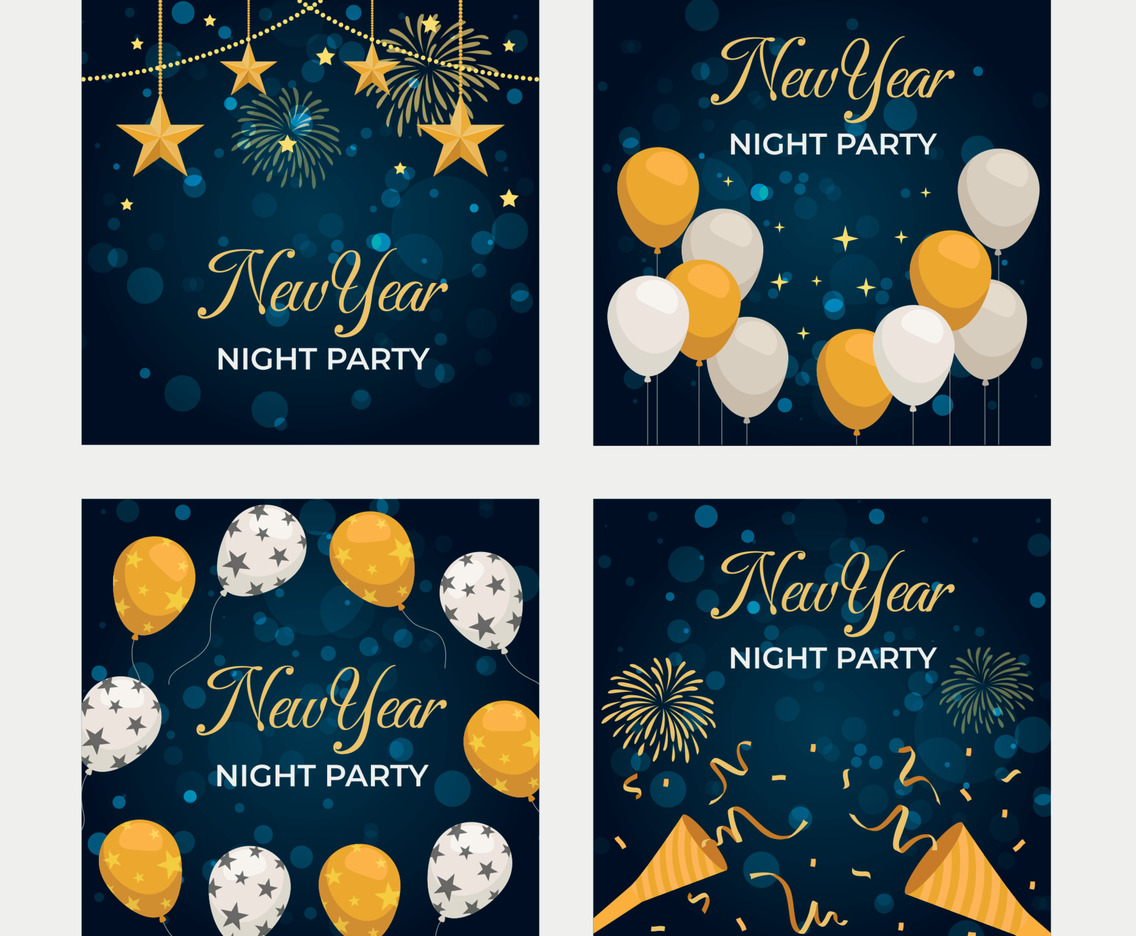Happy New Year Party Social Media Template