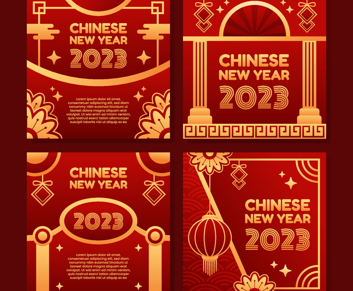 Lucky New Year Social Media Templates