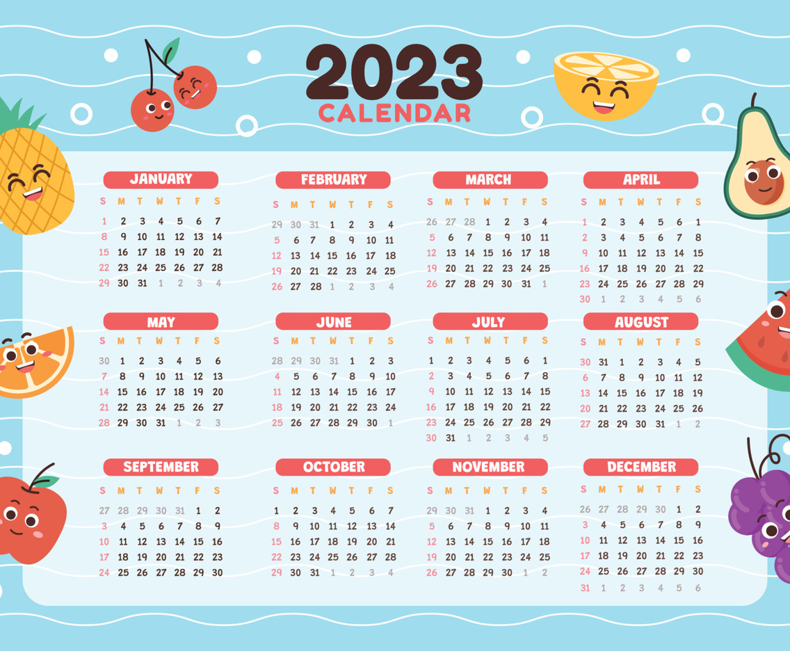 Cute Calendar 2023 Template