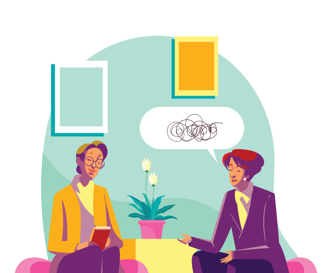Adult Woman Counseling with Professional Psychologist