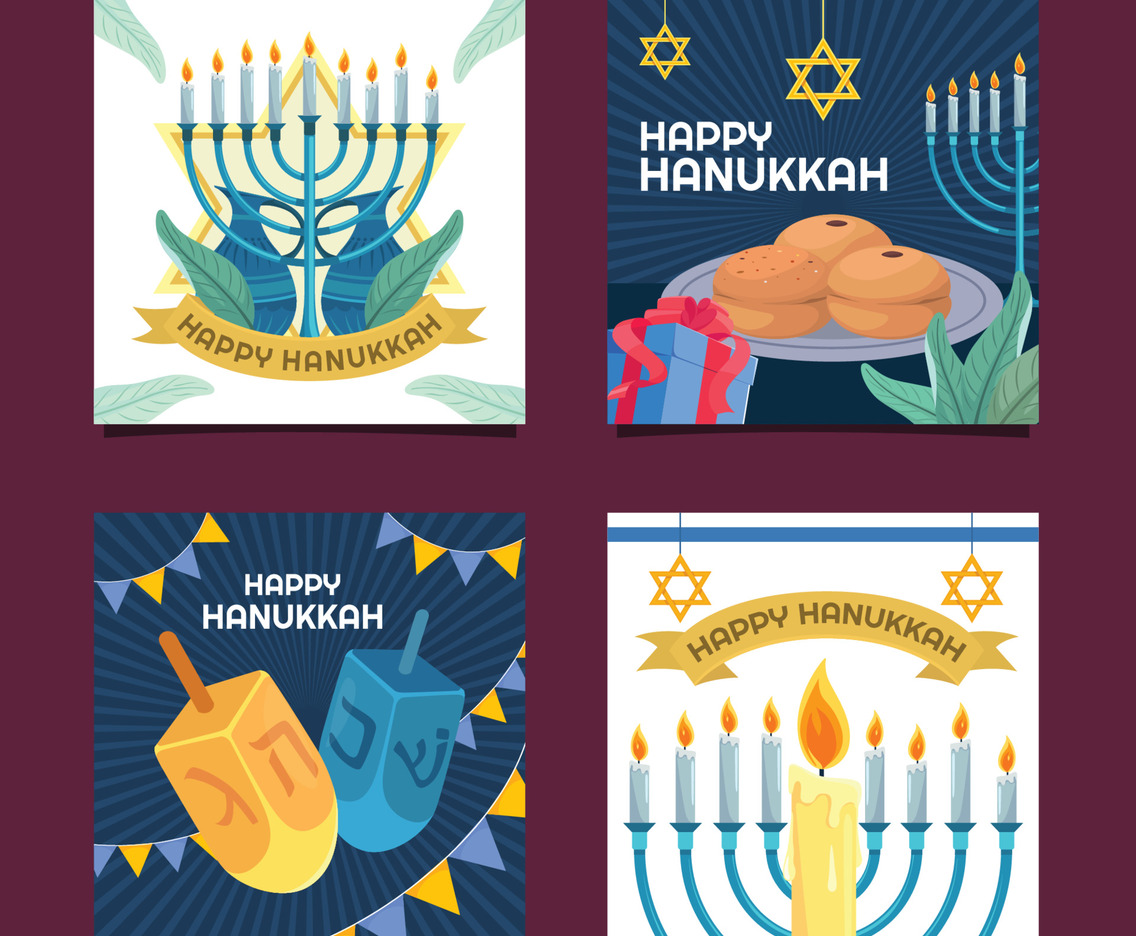 Happy Hanukkah Social Media Template