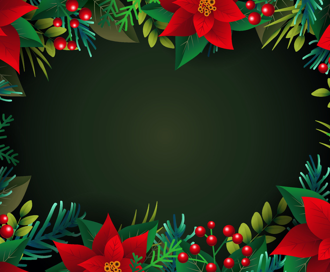 Beautiful Poinsettias Background