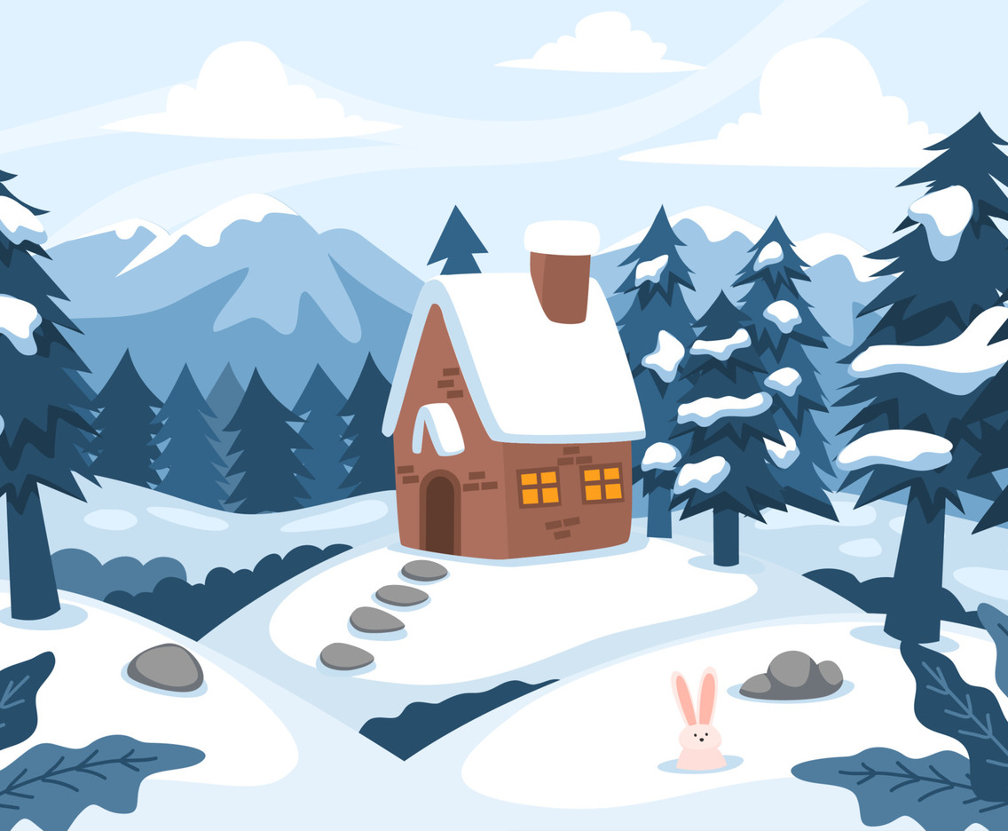 Nature Winter Landscape Scenery Background