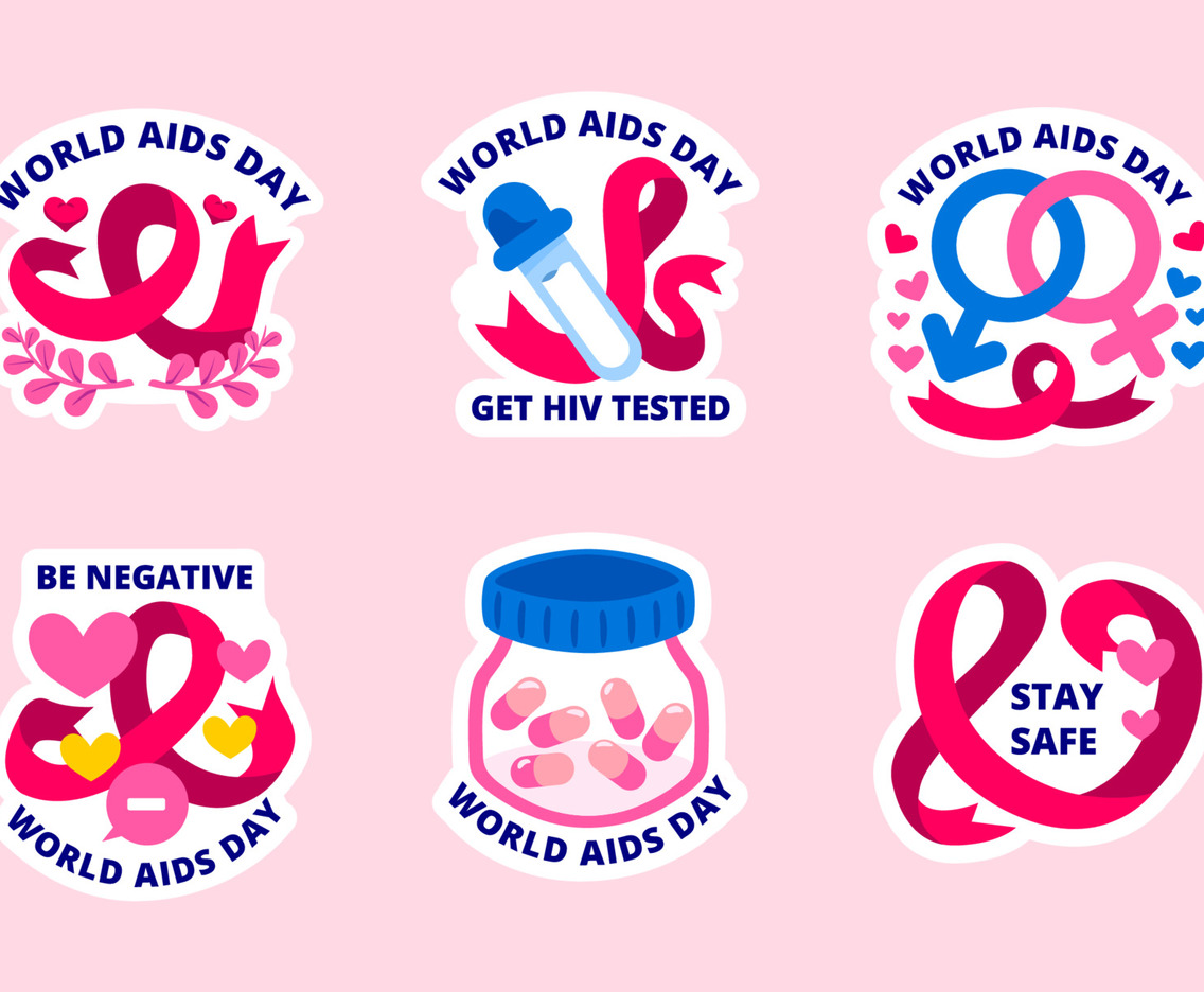 World Aids Day Sticker Set