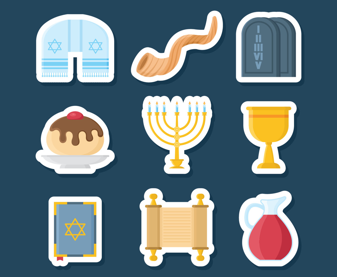 Set Of Hanukkah Event Stickers