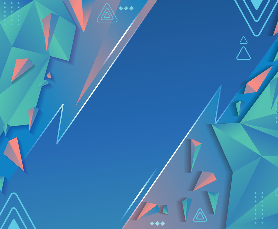 Triangular Background Template in Blue Color Tone